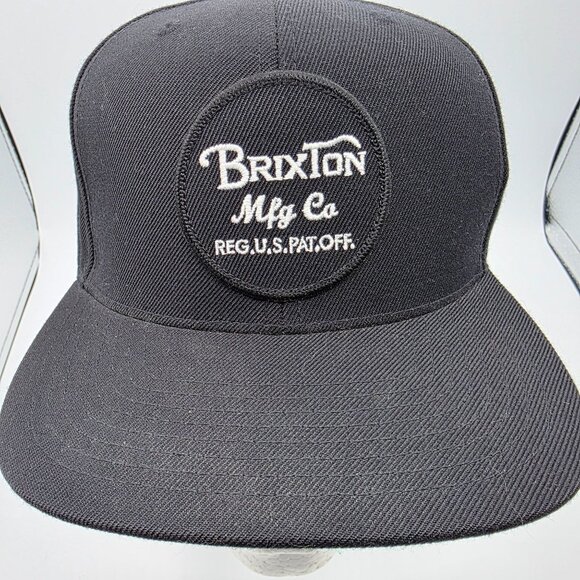 Brixton Wheeler Snapback Mens Black Hat Cap Casual Outdoors Party Going Out - Picture 5 of 10